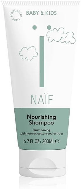 Odżywczy szampon do włosów i skóry głowy dla dzieci i niemowląt - Naïf Nourishing Shampoo For Baby & Kids — Zdjęcie N1