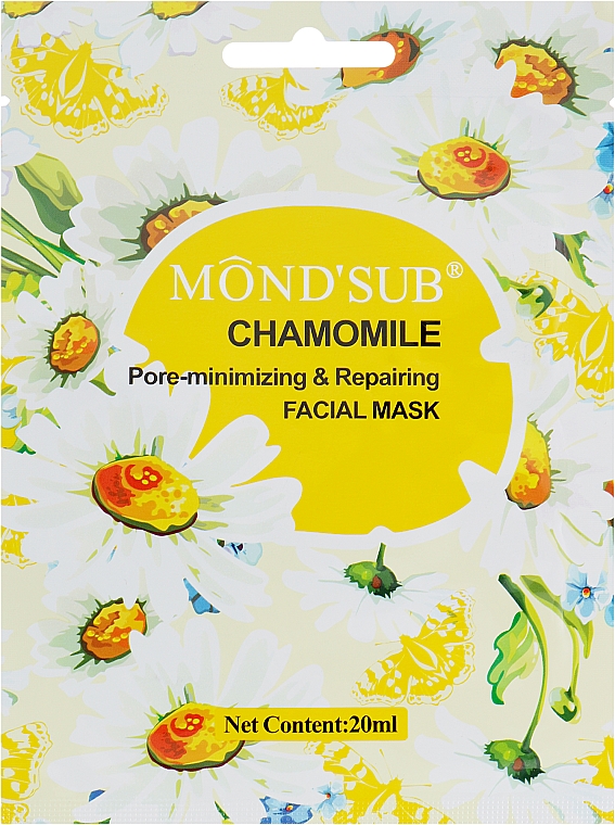 Maseczka do twarzy w płachcie z ekstraktem z rumianku - Mond'Sub Nourishing & Tendering Facial Mask Chamomile — Zdjęcie N1