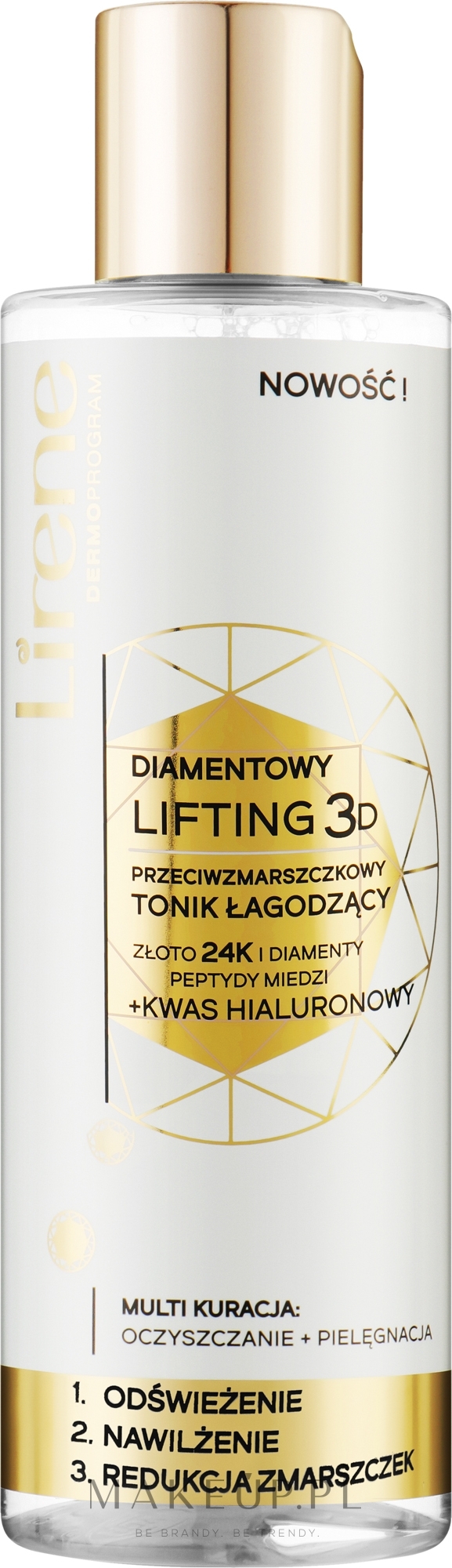 Przeciwzmarszczkowy tonik do twarzy - Lirene Diamond Lift 3D Micelar Tonic — Zdjęcie 200 ml