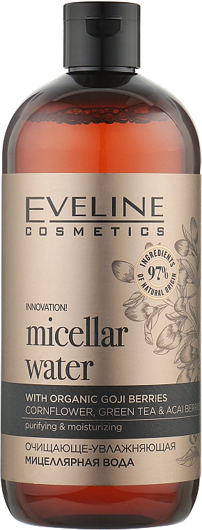 Oczyszczająco-nawilżająca woda micelarna - Eveline Cosmetics Organic Gold