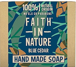 Kup Naturalne mydło do rąk Niebieski cedr - Faith In Nature Blue Cedar Hand Made Soap