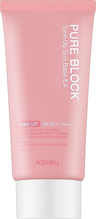 Baza pod makijaż z filtrem przeciwsłonecznym - A'pieu Pure Block Tone Up Sun Base SPF50+ PA+++