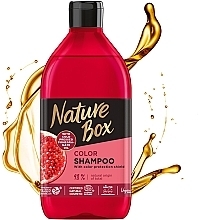 PRZECENA! Szampon do włosów farbowanych z olejem z granatu - Nature Box Pomegranate Oil Shampoo * — Zdjęcie N2