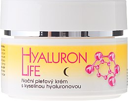 Krem do twarzy na noc z kwasem hialuronowym - Bione Cosmetics Hyaluron Life Night Cream With Hyaluronic Acid — Zdjęcie N2