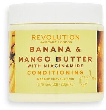Maska z masłem bananowy i mango oraz niacynamidem - Revolution Haircare Conditioning Banana & Mango Butter with Niacinamide Mask — Zdjęcie N1