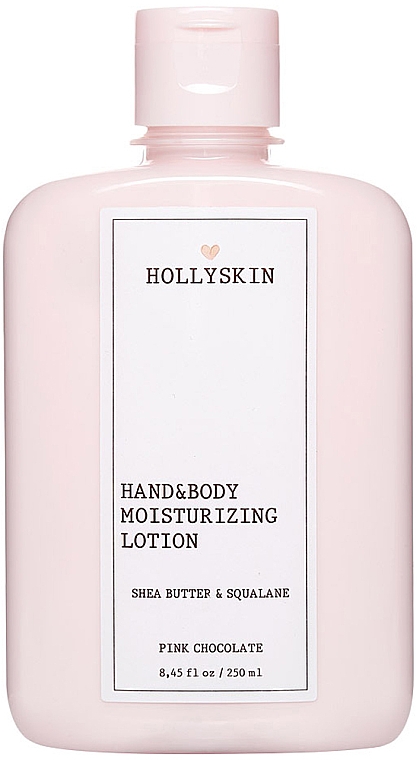 Zmiękczający nawilżający balsam do rąk i ciała z masłem shea i skwalanem - Hollyskin Perfect Pink Chocolate Hand & Body Moisturizing Lotion Shea Butter & Squalane — Zdjęcie N1