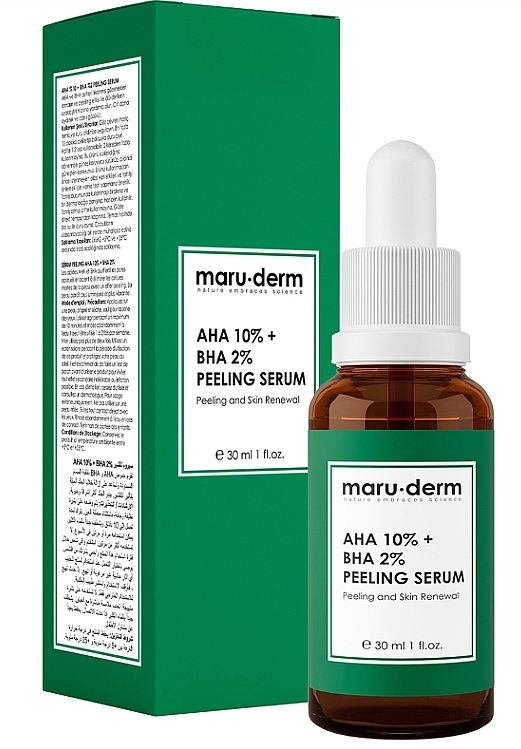 Serum złuszczające AHA 10% + BHA 2% do twarzy - Maruderm Cosmetics AHA 10% + BHA 2% Peeling Serum — Zdjęcie N1