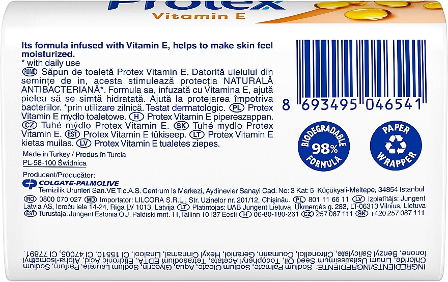 Antybakteryjne mydło w kostce z witaminą E - Protex Vitamin E Bar Soap — Zdjęcie N2