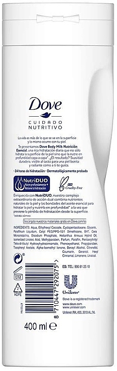 Mleczko do ciała - Dove Essential Nutrition Body Milk — Zdjęcie N2