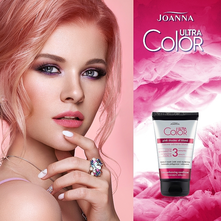 Koloryzująca odżywka do włosów - Joanna Ultra Color System Pink Shades Of Blond — Zdjęcie N3