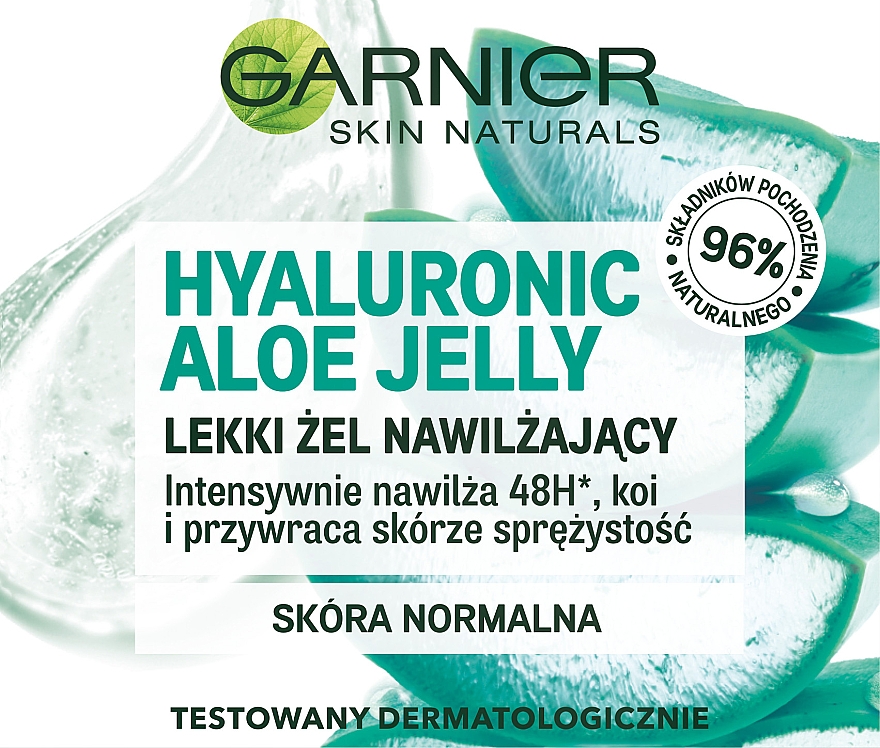 Lekki żel-krem nawilżający do twarzy z kwasem hialuronowym i ekstraktem z aloesu - Garnier Skin Naturals Hyaluronic Aloe Jelly — Zdjęcie N16