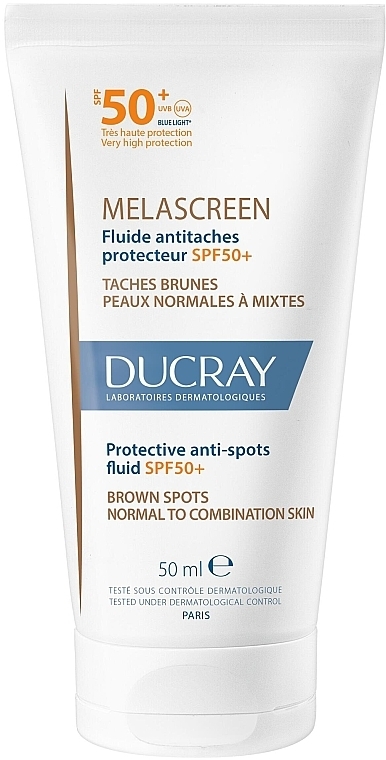 Fluid do twarzy przeciw przebarwieniom SPF 50+ - Ducray Melascreen Protective Anti-spots Fluid SPF 50 Normal to Combination Skin — Zdjęcie N1