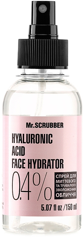 Spray nawilżający do twarzy - Mr.Scrubber Hyaluronic Acid 0.4% Instant Face Hydrator — Zdjęcie N1