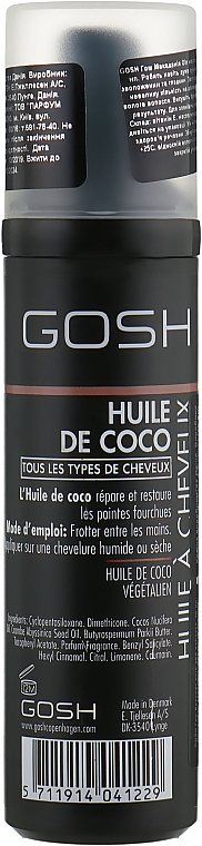 Nawilżający olej kokosowy do włosów - Gosh Copenhagen Moisturizing Coconut Oil — Zdjęcie N2