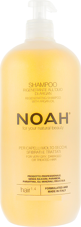 Regenerujący szampon z olejkiem arganowym do włosów suchych i zniszczonych - Noah — Zdjęcie N2