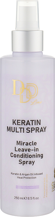 Spray-odżywka do włosów z keratyną - Clever Hair Cosmetics 3D Line Keratin Multi Spray