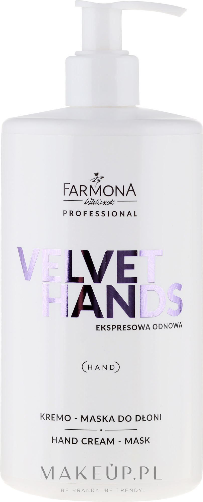 Krem-maska do dłoni z lilią Ekspresowa odnowa - Farmona Professional Velvet Hands — Zdjęcie 500 ml