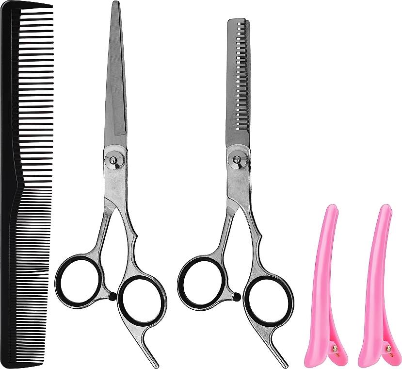 Zestaw - Lewer (scissors/2pcs + hairclip/2pcs + hair comb + case) — Zdjęcie N1