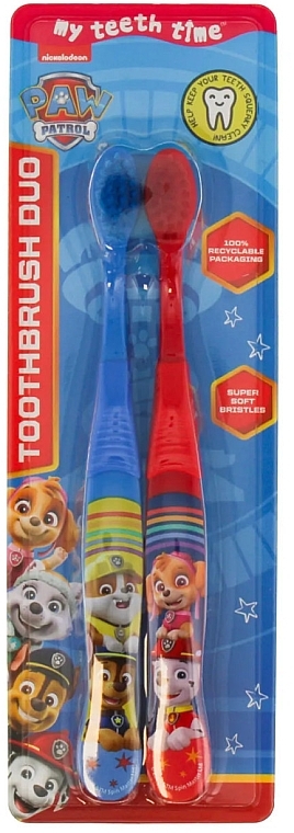Zestaw - Nickelodeon Paw Patrol Toothbrush Set (toothbrush/2pcs) — Zdjęcie N1