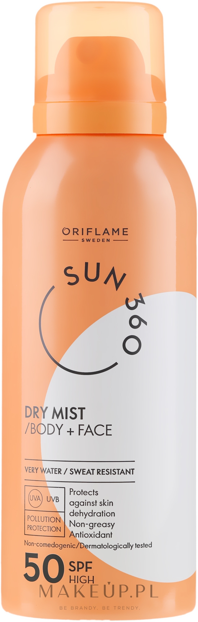 Spray do twarzy i ciała - Oriflame Sun 360 Dry Mist SPF 50  — Zdjęcie 150 ml