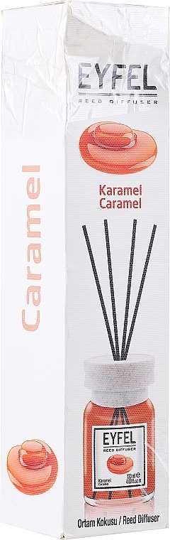 PRZECENA! Dyfuzor zapachowy Karmel - Eyfel Perfume Reed Diffuser Caramel * — Zdjęcie N2