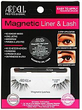 Zestaw - Ardell Magnetic Lash & Liner 002 Lash Kit (eye/liner/2g + lashes/2pc) — Zdjęcie N1