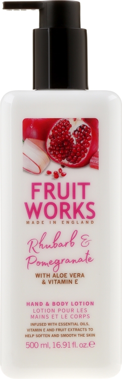 Balsam do rąk i ciała Rabarbar i granat - Grace Cole Fruit Works Hand & Body Lotion Rhubarb & Pomegranate — Zdjęcie N1
