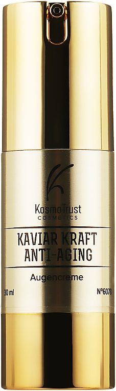 Krem pod oczy z ekstraktem z czarnego kawioru i złotem - KosmoTrust Cosmetics Anti-Aging Kaviar Kraft Augencreme — Zdjęcie N1