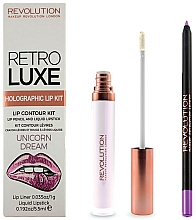 Kup Zestaw - Makeup Revolution Retro Luxe Holographic (lip/liner/1g + lipstick/5,5ml)