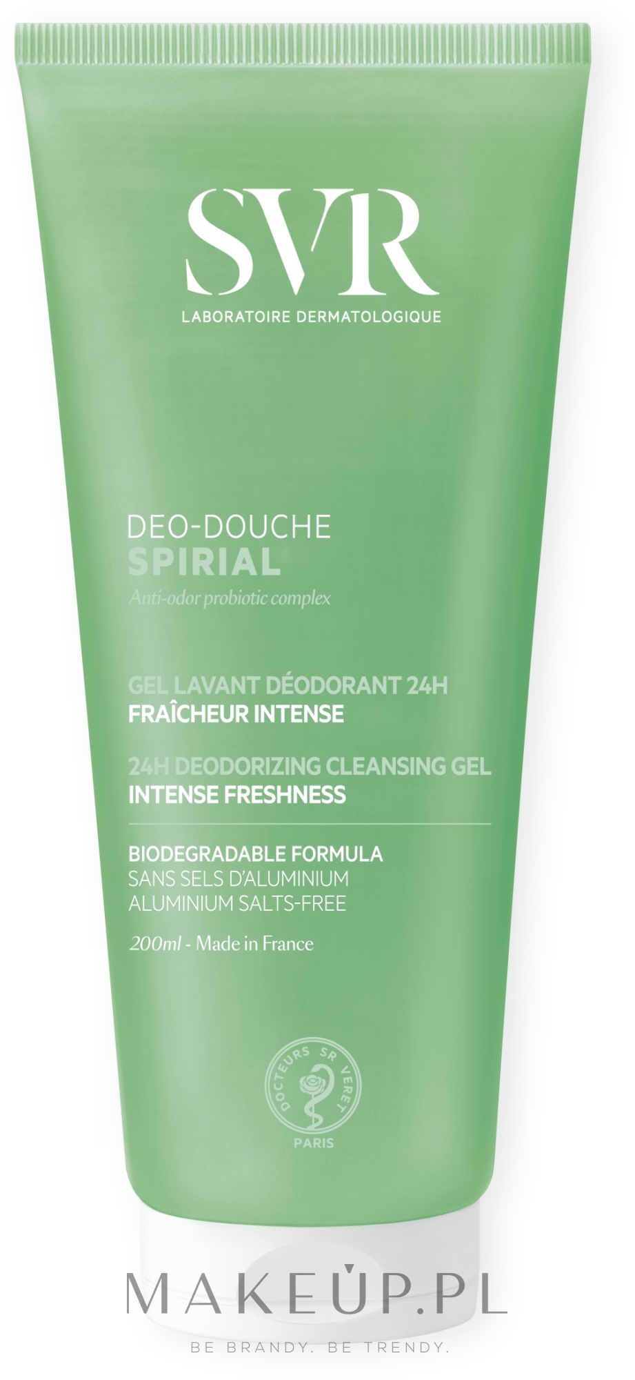 Odświeżający żel do mycia ciała, twarzy i włosów - SVR Spirial Déo-Douche Deodorizing Cleansing Gel — Zdjęcie 200 ml