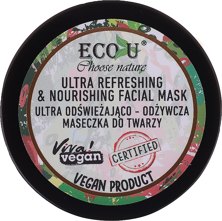 Ultraodświeżająco-odżywcza maseczka do twarzy - Eco U Choose Nature Ultra Refreshing&Nourishing Face Mask — Zdjęcie N1