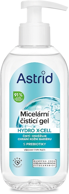 Żel micelarny do wszystkich rodzajów skóry - Astrid Hydro X-Cell Micellar Cleansing Gel — Zdjęcie N1