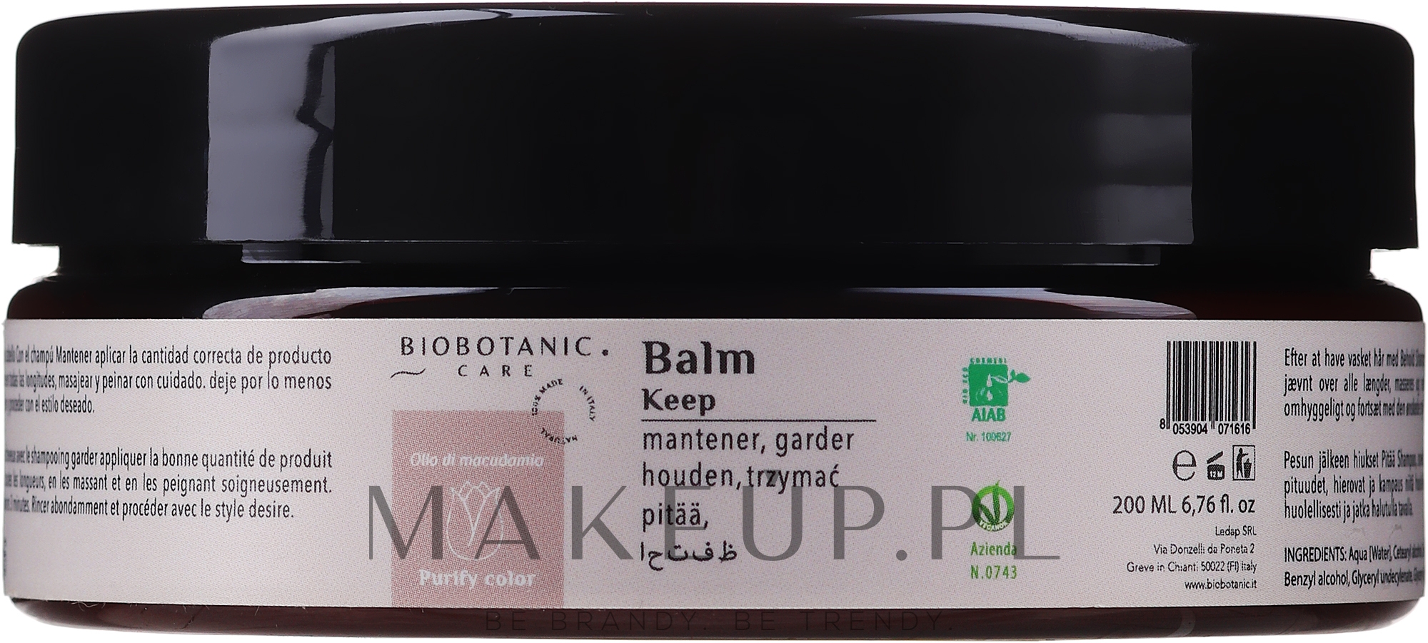 Balsam-maska do włosów farbowanych - BioBotanic Purify Color Keep Balm — Zdjęcie 200 ml