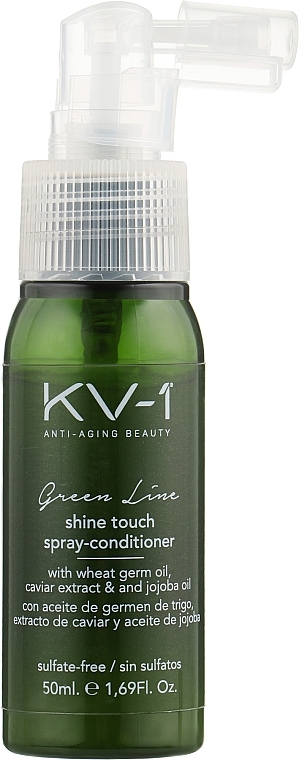 Odżywka w sprayu bez spłukiwania z ekstraktem z kawioru i olejkiem jojoba - KV-1 Green Line Shine Touch Spray-Conditioner — Zdjęcie N1