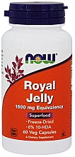 Suplement diety z mleczkiem pszczelim - Now Foods Royal Jelly 1500 mg, 60 Veg Capsules — Zdjęcie N1