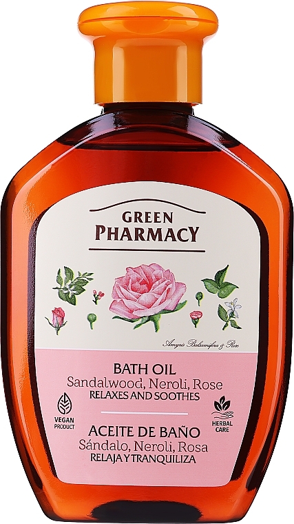 Olejek kąpielowy Sandałowiec, neroli i róża - Green Pharmacy — Zdjęcie N1