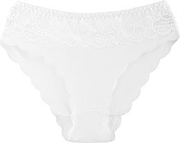Majtki bikini z elastycznym wykończeniem, białe - Moraj — Zdjęcie N1