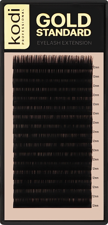 Sztuczne rzęsy Gold Standart B 0.03 (16 rzędów: 12 mm) - Kodi Professional — Zdjęcie N1