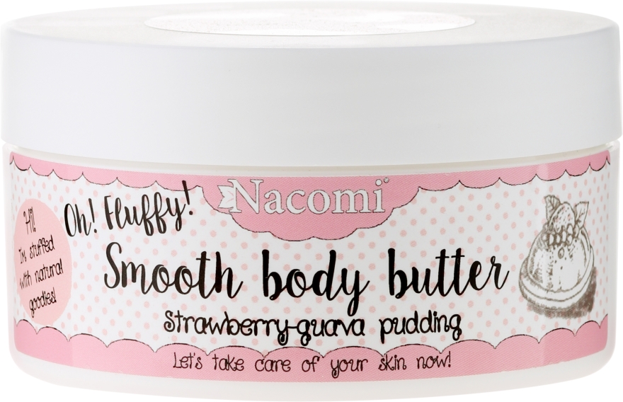 Lekkie masło do ciała Pudding truskawkowy z guawą - Nacomi Smooth Body Butter Strawberry-Guawa Pudding — Zdjęcie N1