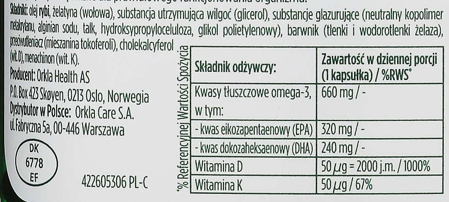 Suplement diety Kompleks Omega-3 + D3 + K2 w kapsułkach - Mollers — Zdjęcie N3