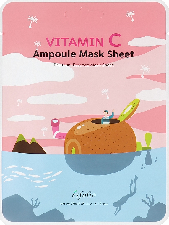 Rozjaśniająca maseczka do twarzy z witaminą C - Esfolio Vitamin C Ampoule Mask Sheet — Zdjęcie N1