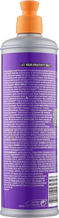 Fioletowy szampon do włosów blond - Tigi Bed Head Serial Blonde Purple Toning Shampoo — Zdjęcie N2