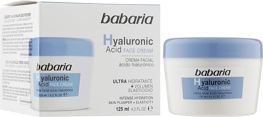 Krem do twarzy z kwasem hialuronowym - Babaria Hyaluronic Acid Face Cream — Zdjęcie N1