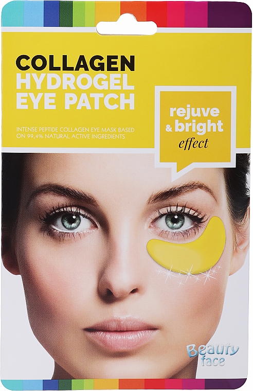 Maska kolagenowa pod oczy z drobinkami złota i diamentów - Beauty Face Collagen Hydrogel Eye Mask