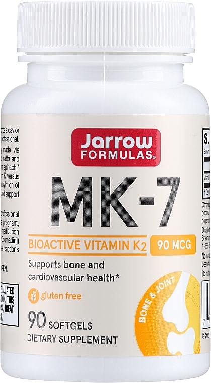 Witamina K2, MK-7 - Jarrow Formulas MK-7 90 mcg — Zdjęcie N1