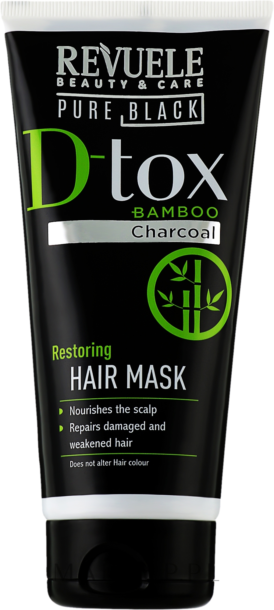 Detoksykująca maska do włosów - Revuele Pure Black Detox Restoring Hair Mask — Zdjęcie 200 ml