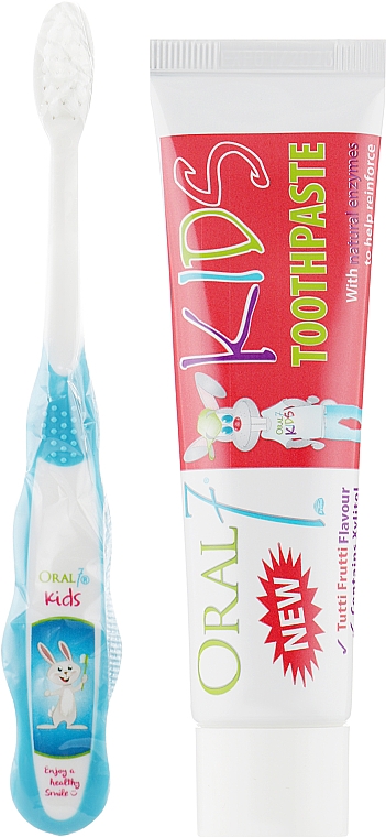 Zestaw do zębów dla dzieci - Oral7 Kids Toothpaste ( toothpaste/65g + toothbrush) — Zdjęcie N2