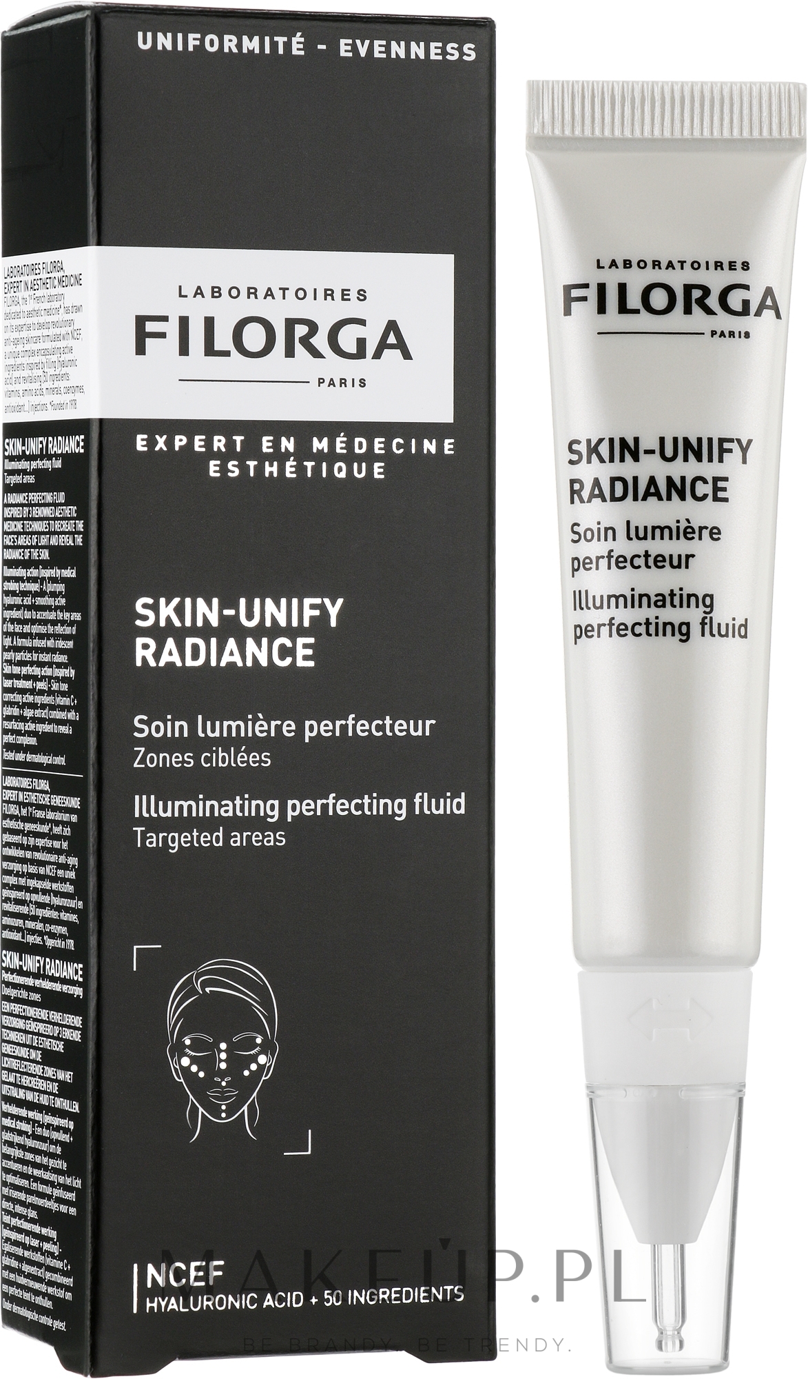 Rozświetlający fluid do twarzy - Filorga Skin-Unify Radiance Care Iluminating Perfecting Fluid — Zdjęcie 15 ml