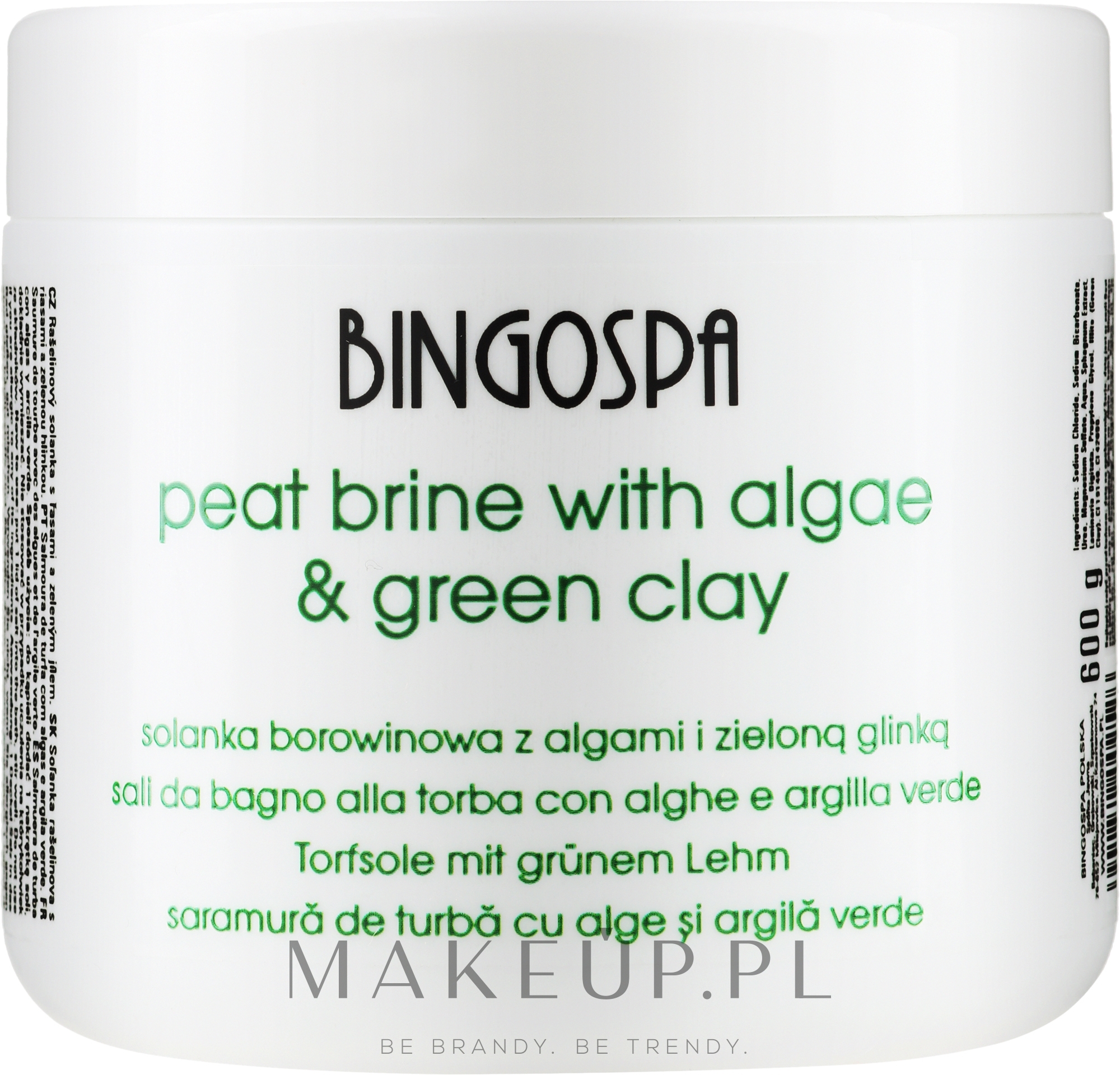 Solanka borowinowa z zieloną glinką - BingoSpa Brine Mud With Green Clay — Zdjęcie 600 g