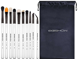 Zestaw pędzli do makijażu, 10 szt - Eigshow Beauty Professional Eye Brush Light Gun Black Set  — Zdjęcie N1